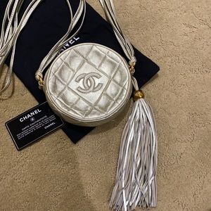 Perfect condition Chanel bag in light gold.
